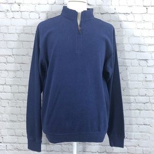 NWT Men’s Peter Miller Pullover 1/4 Zip Blue Large